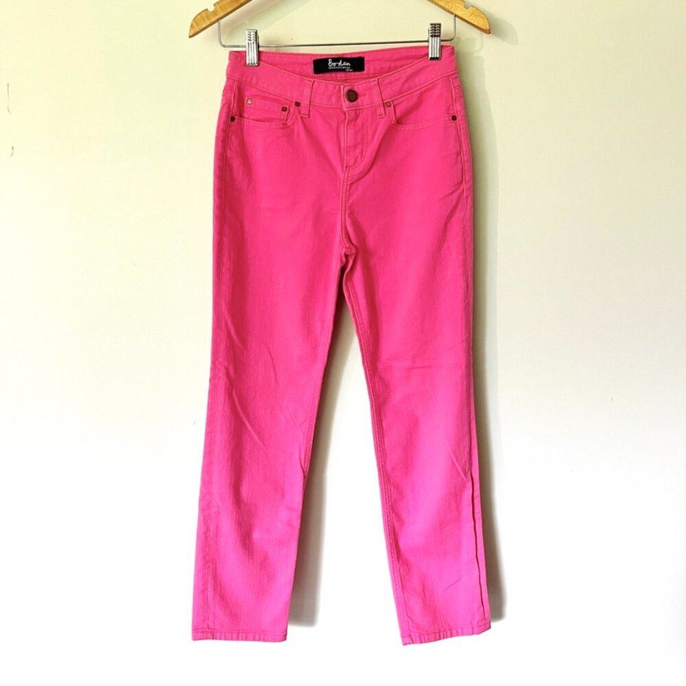Boden Jeans Size US 2P Pink Cambridge Ankle Skimmer Preppy Barbie Mid Rise Pants